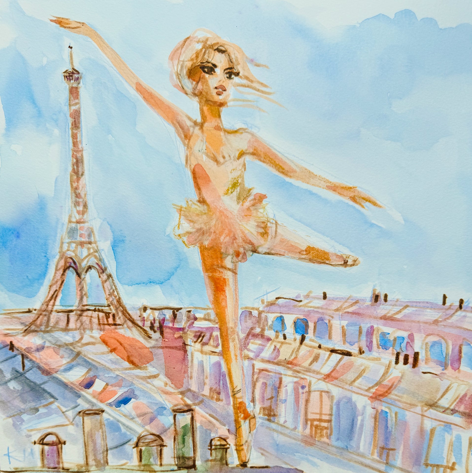 Rooftop Dancer Print