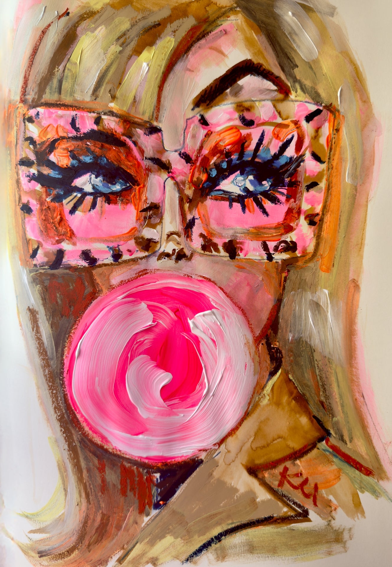 Bubblegum Blonde Print