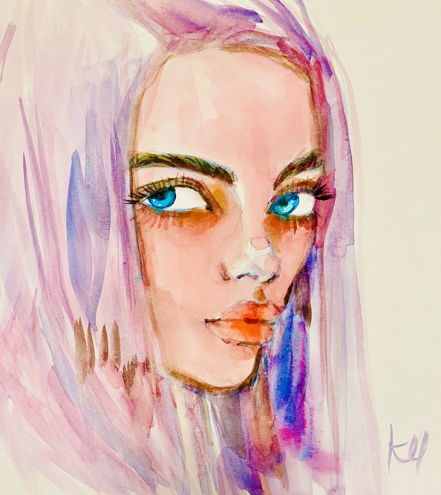 Billie Eilish Lilac Print
