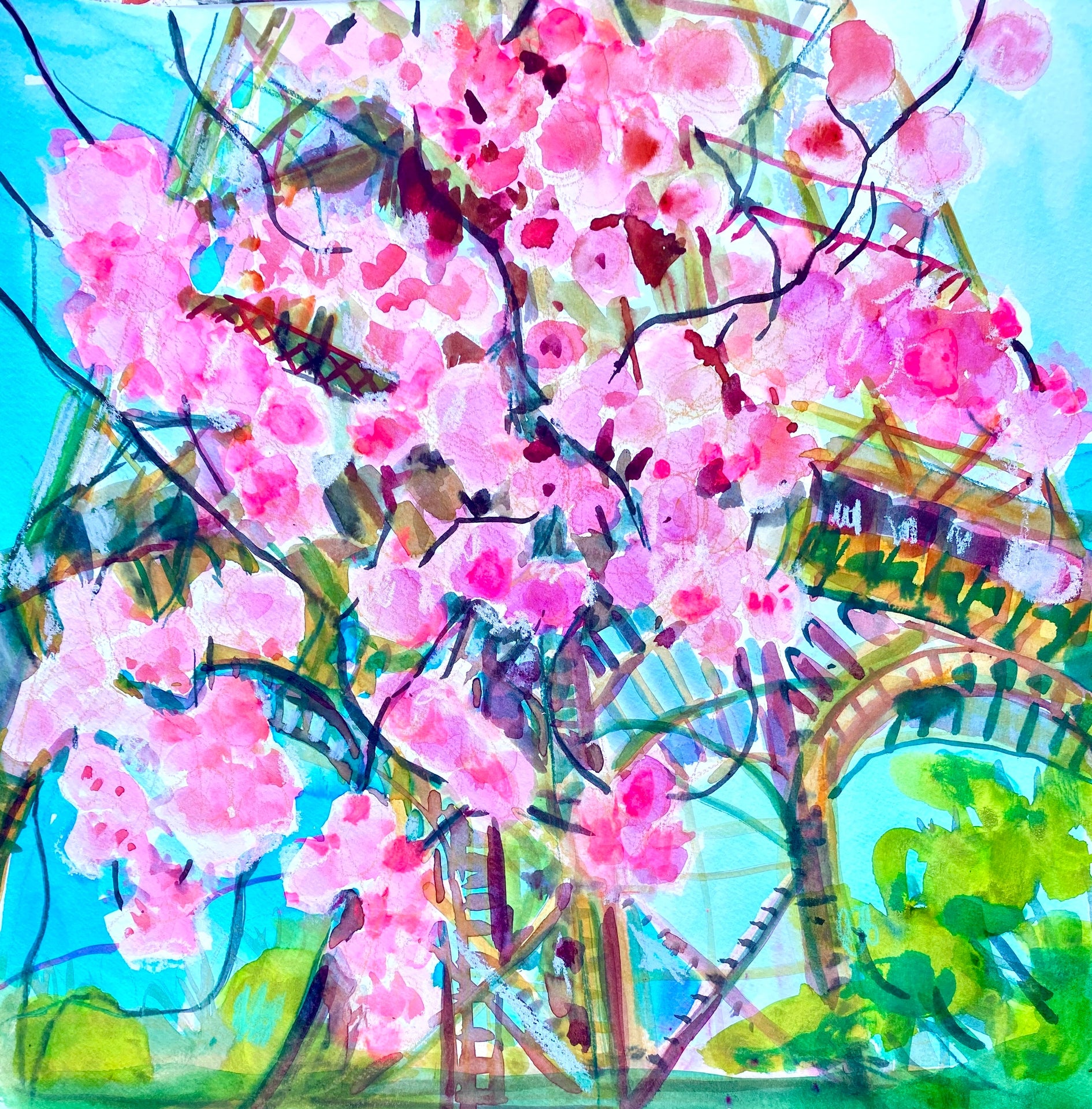 Paris Blooms print