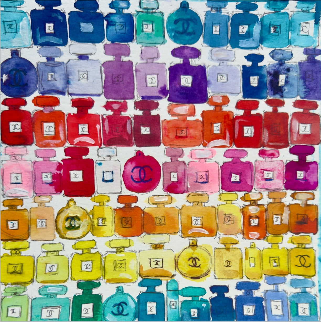 Chanel Bottles Print