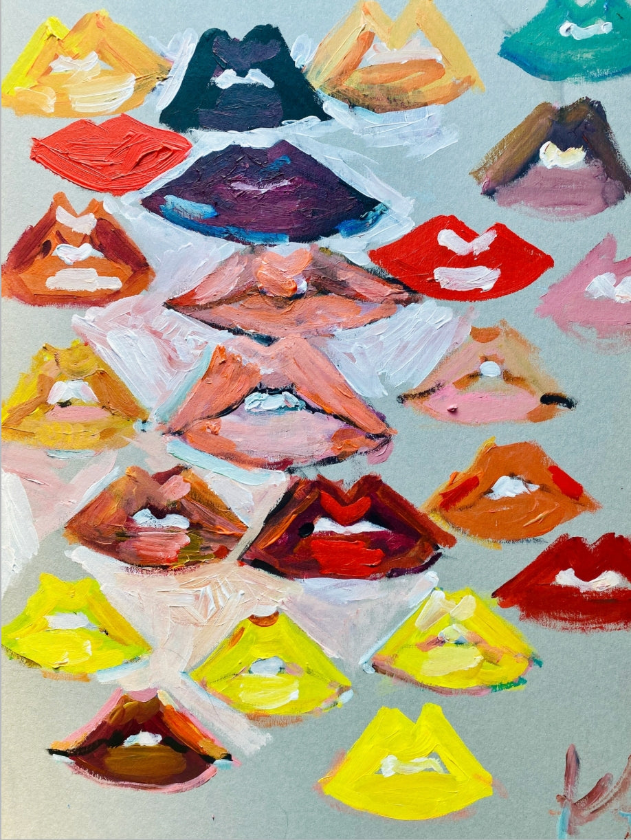 Rainbow Lips Print