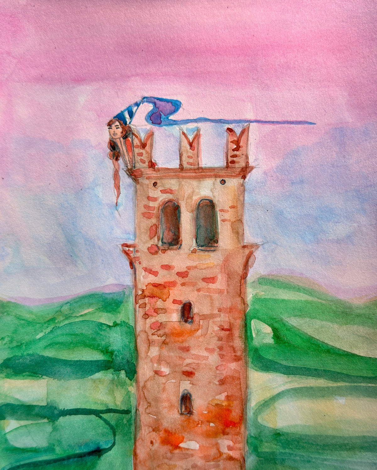 Princess in her Tower Print