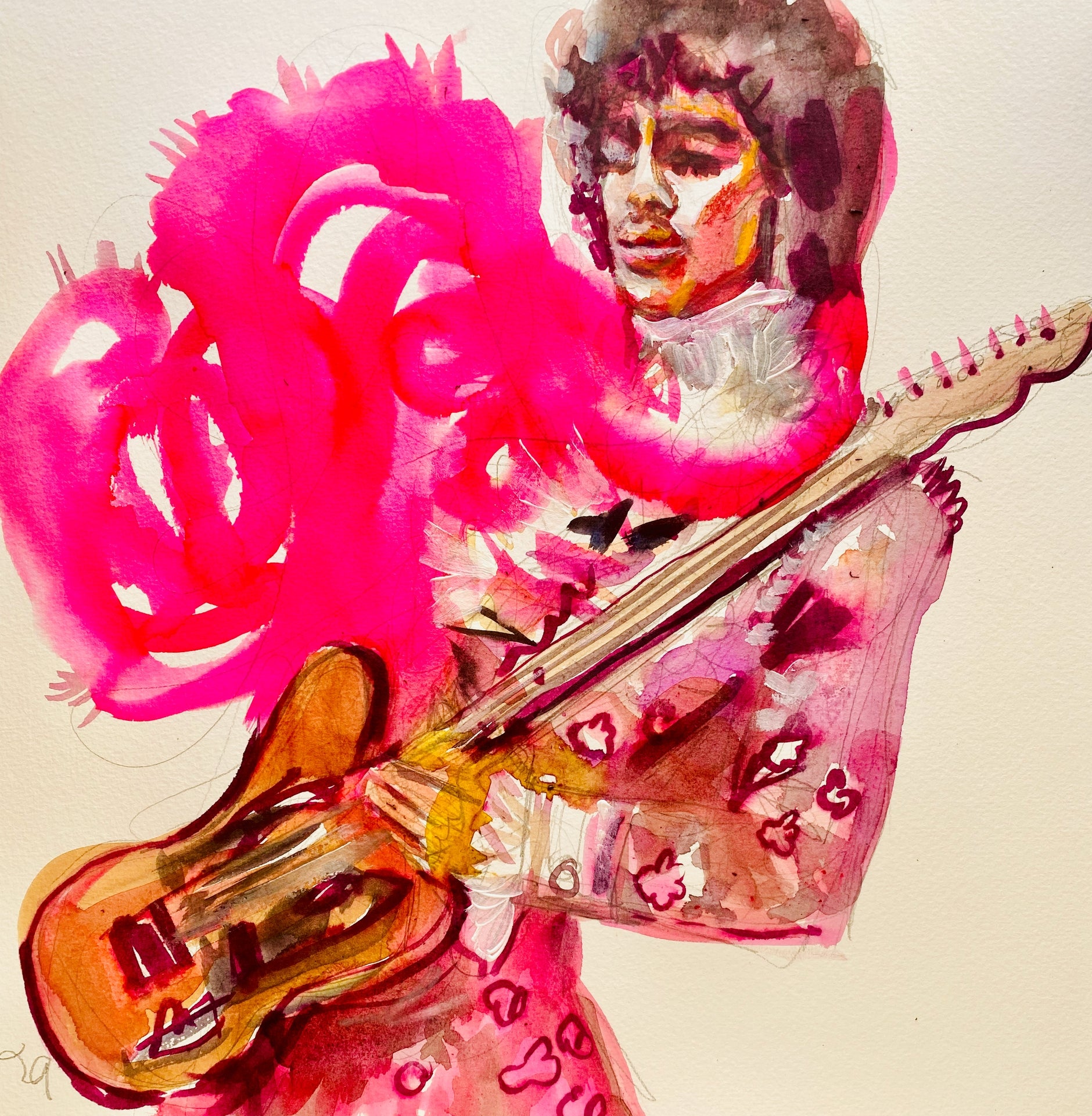Prince and Guitar Print