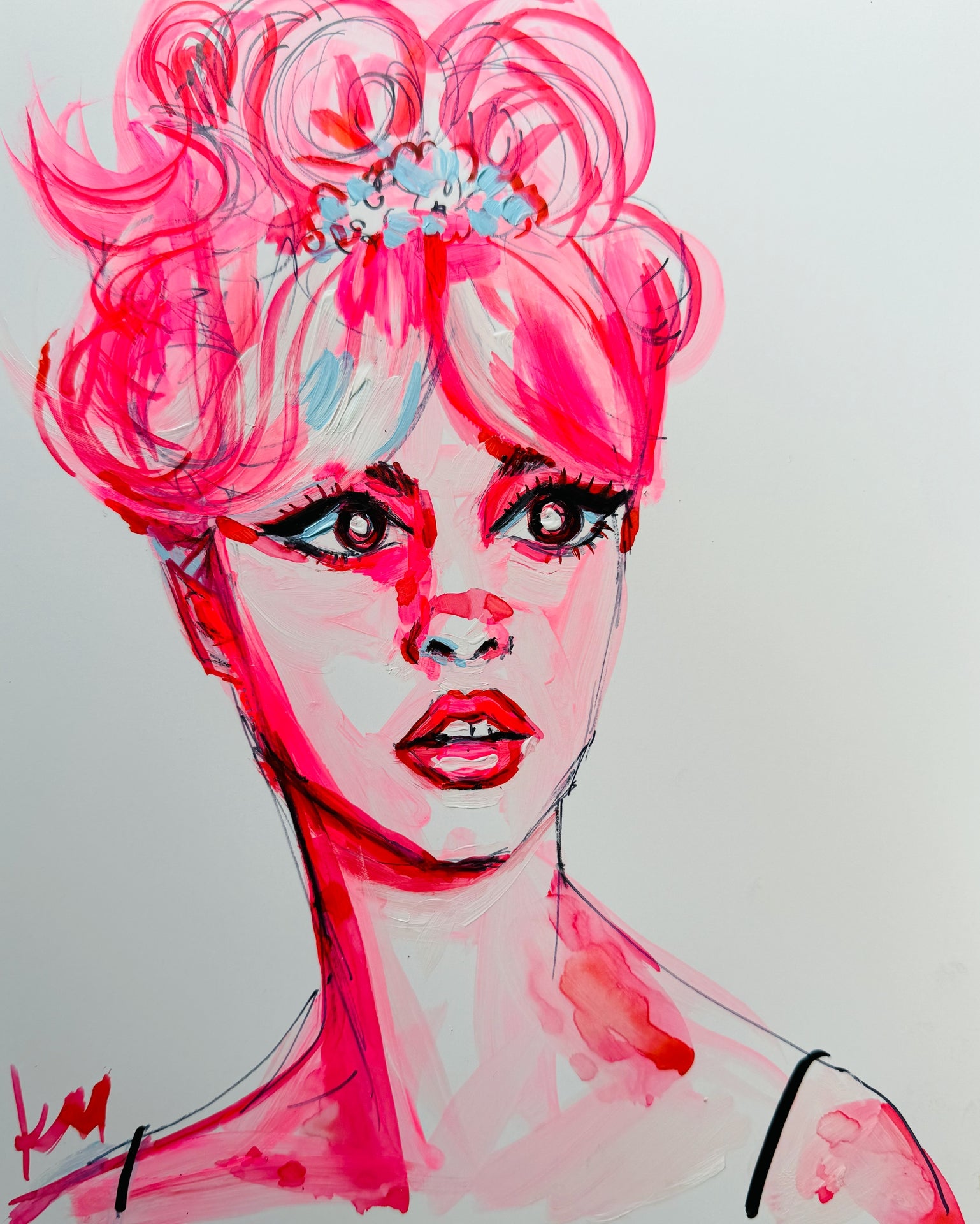 Pink Bardot Print