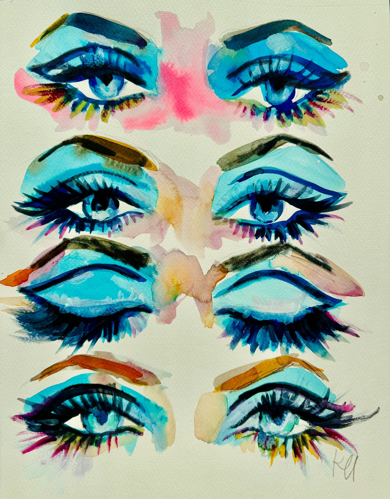 Glam Barbie Eyes Print