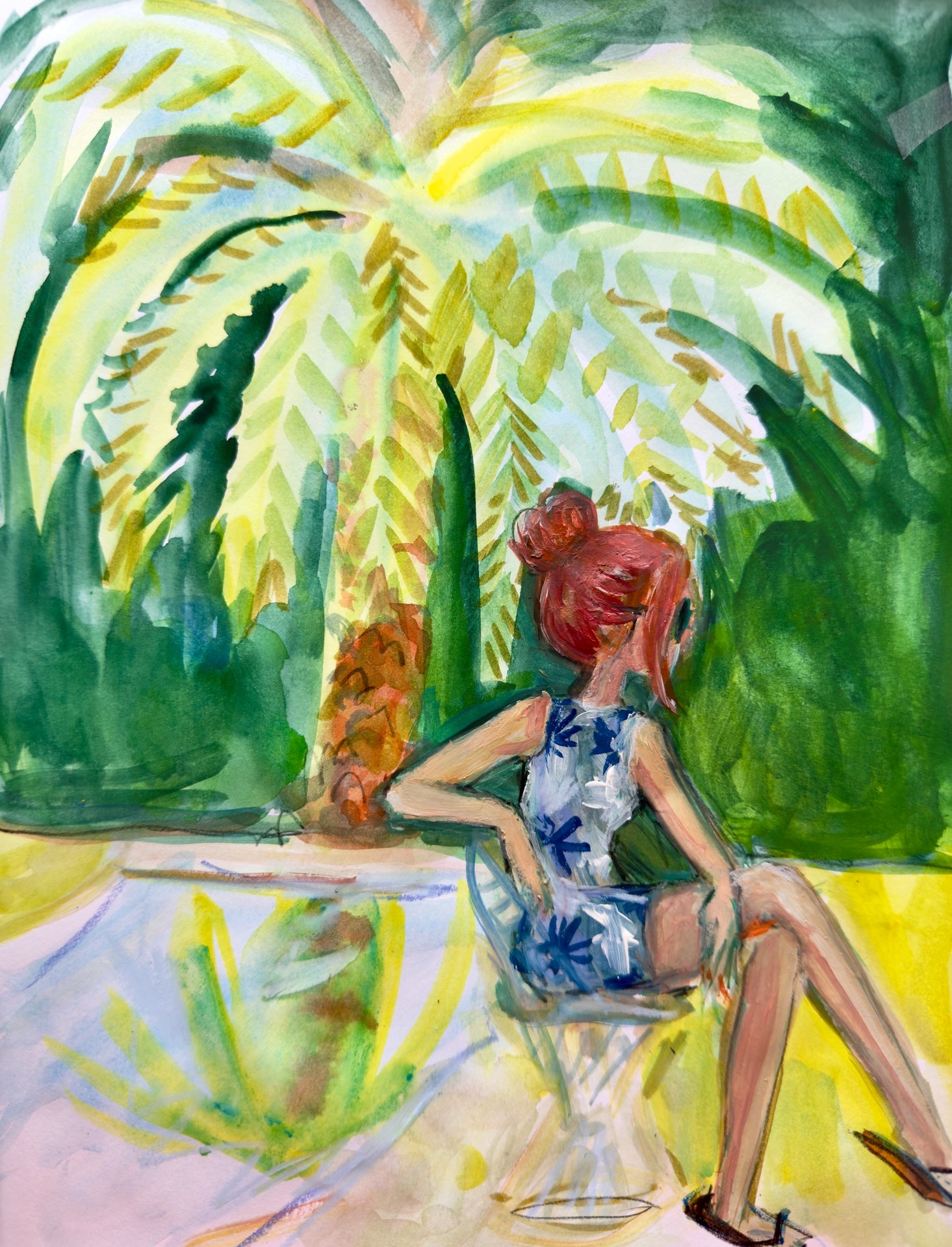 Backyard Pool Print