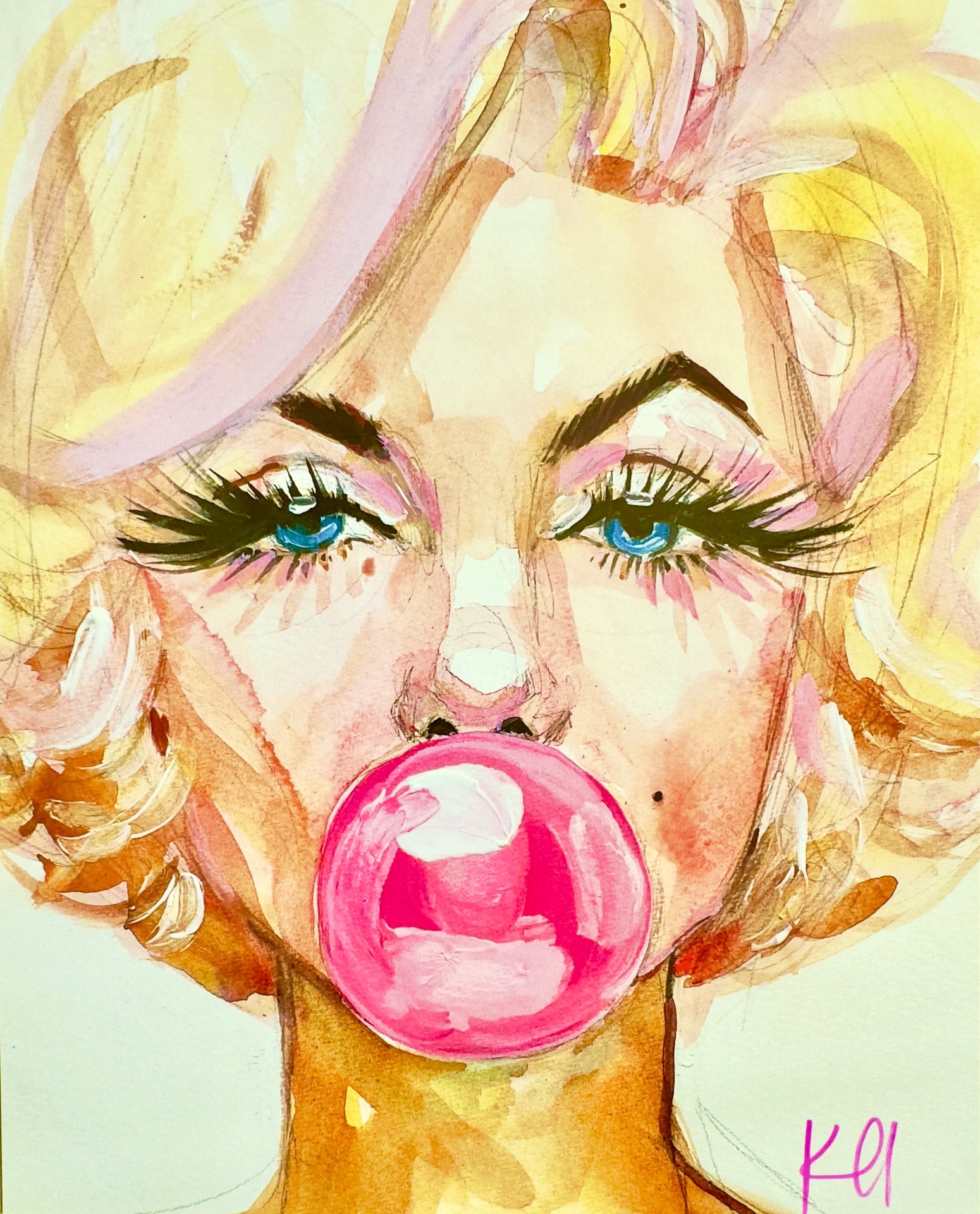 Bubble Marilyn Print