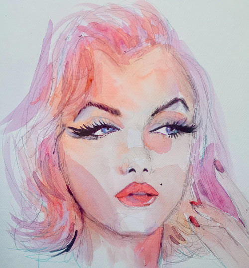 Dreamy Marilyn Pink Print