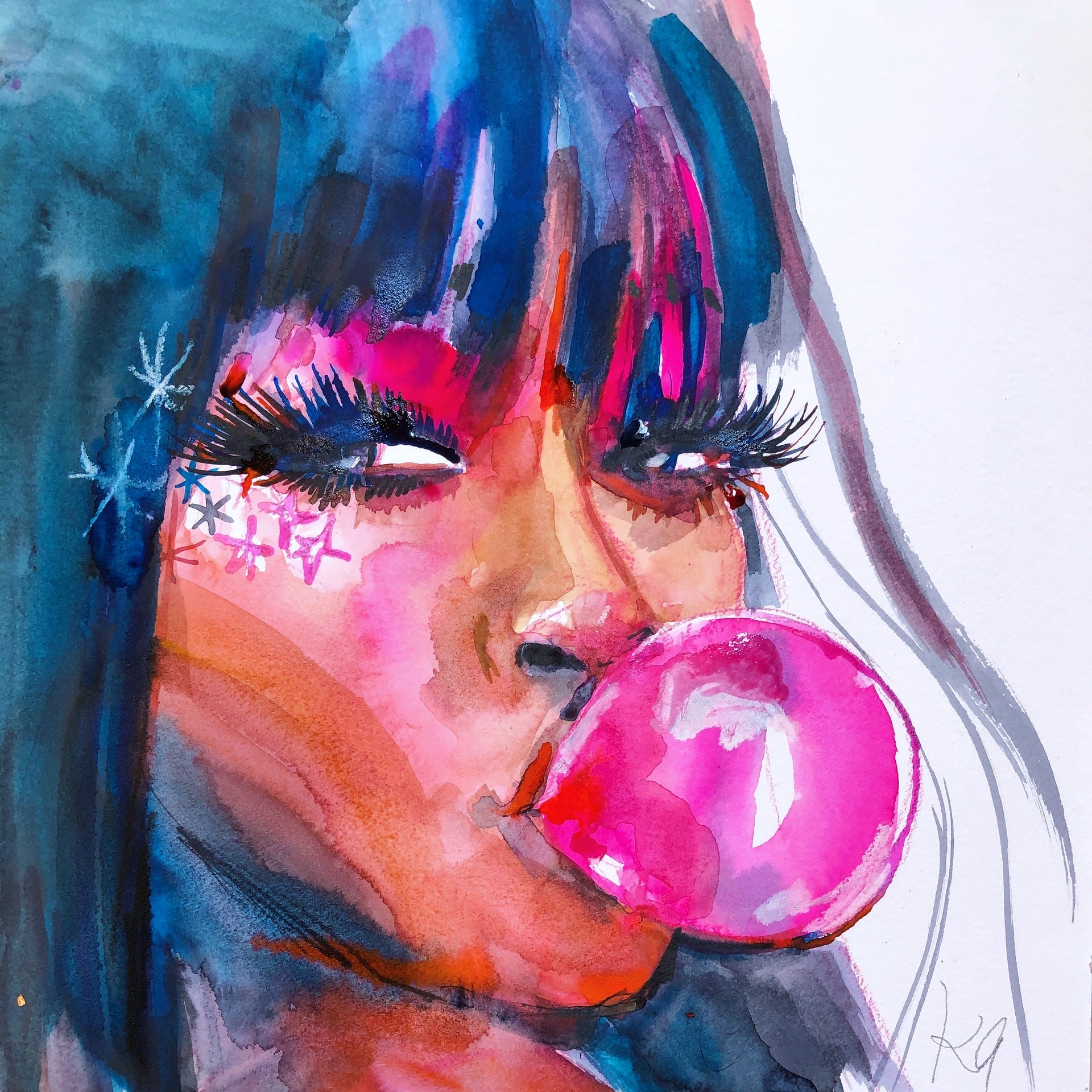 Sparkle Bubblegum Print