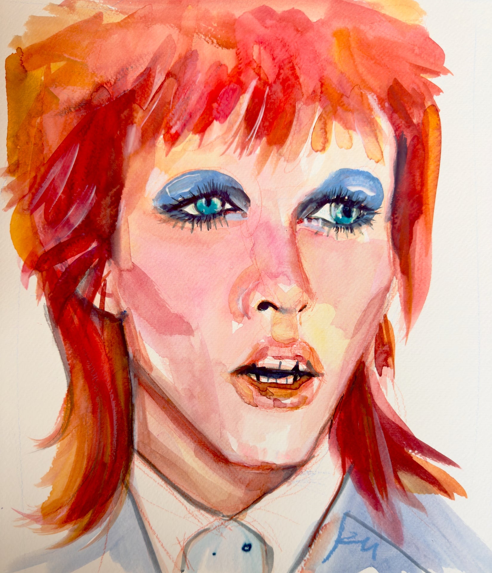 David Bowie Red Print