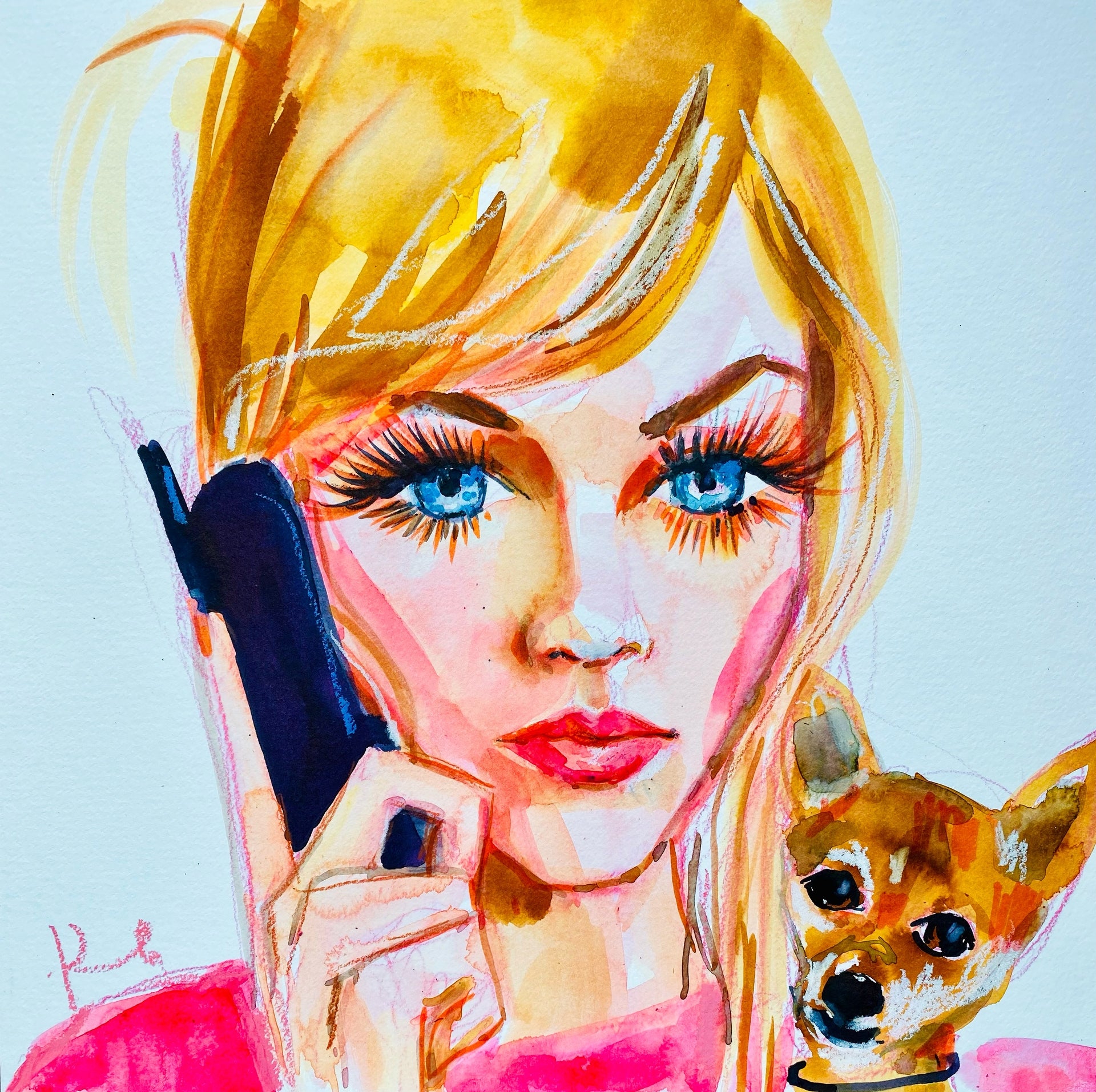 Elle Woods and Bruiser Print