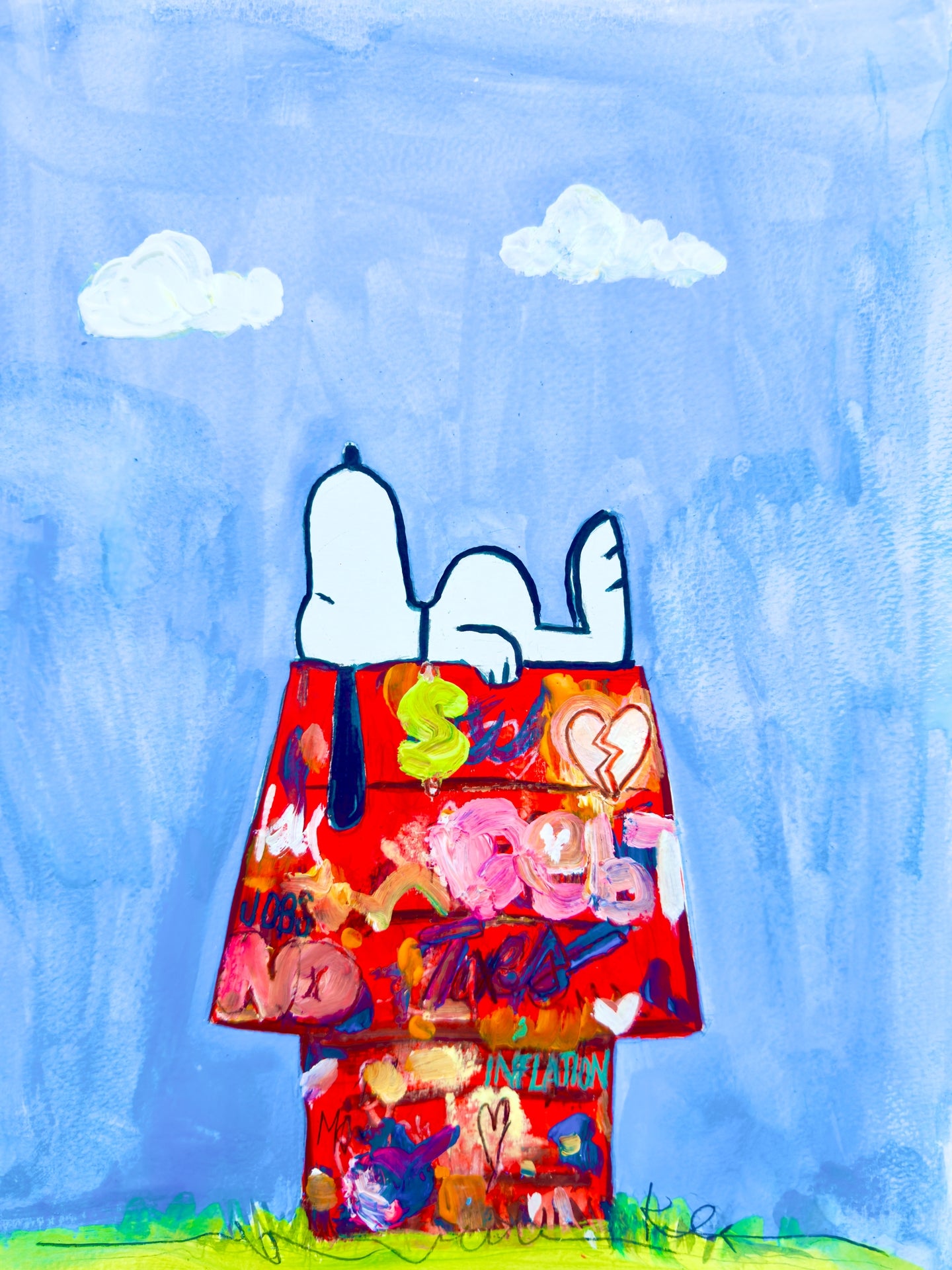 Snoopy Doghouse Print