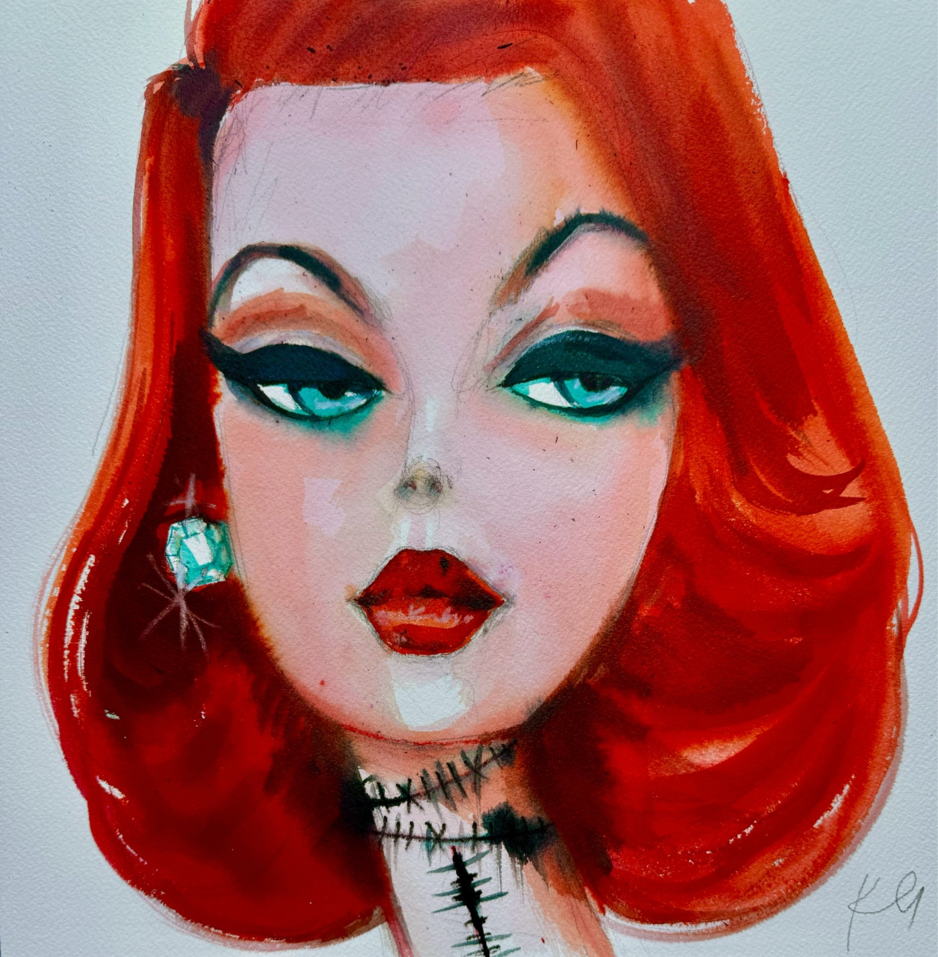 Franken Barbie Print