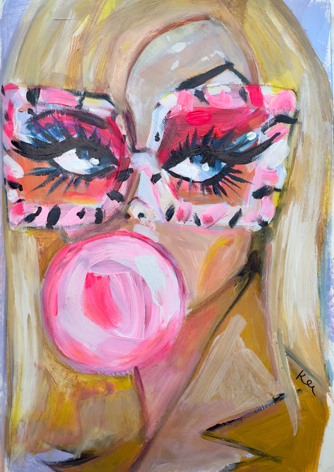 Bubble Glasses Blonde Print