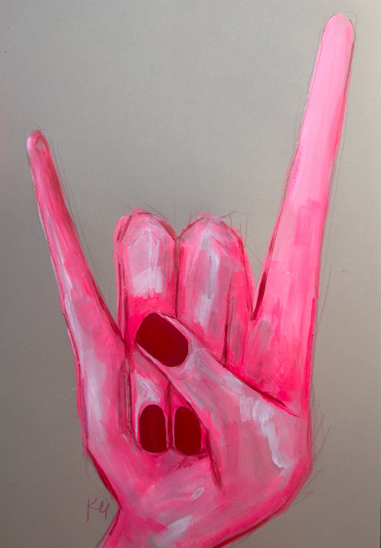 Rock On Hot Pink Print