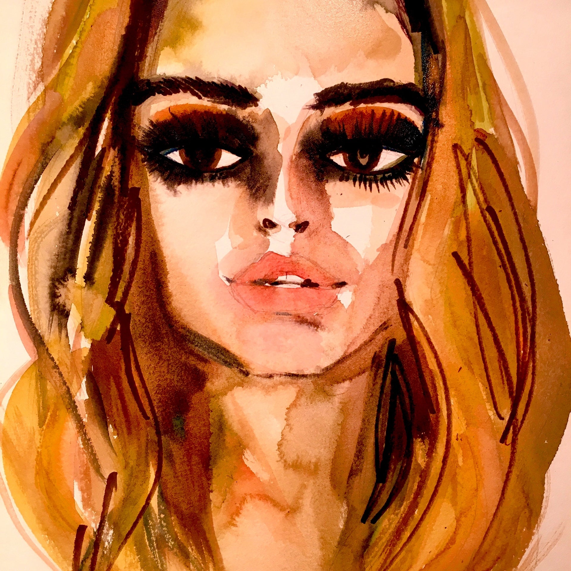 Moody Brunette Print