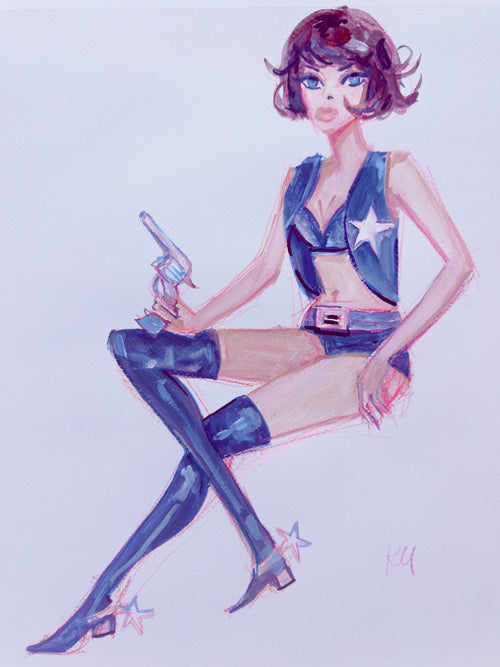 Anna Karina Cowgirl Print