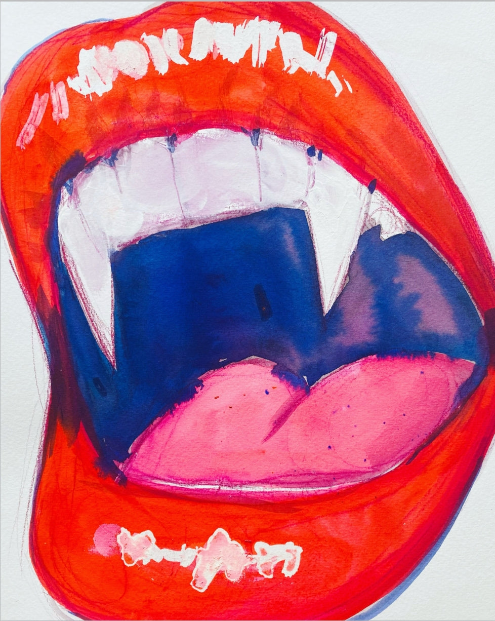 Vampire Lips Print