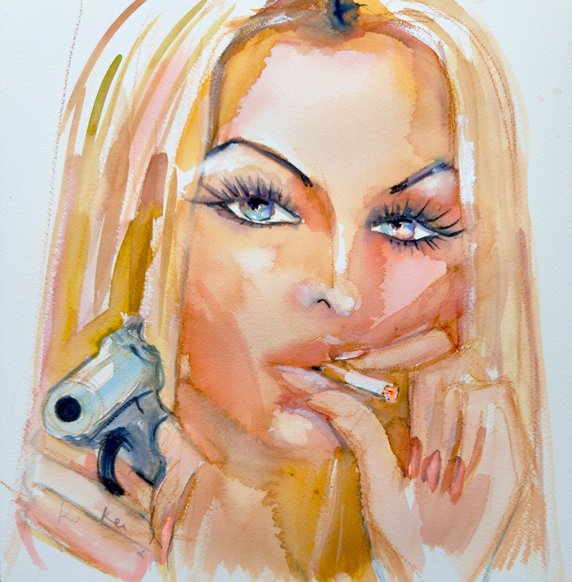 Pam Smoking print