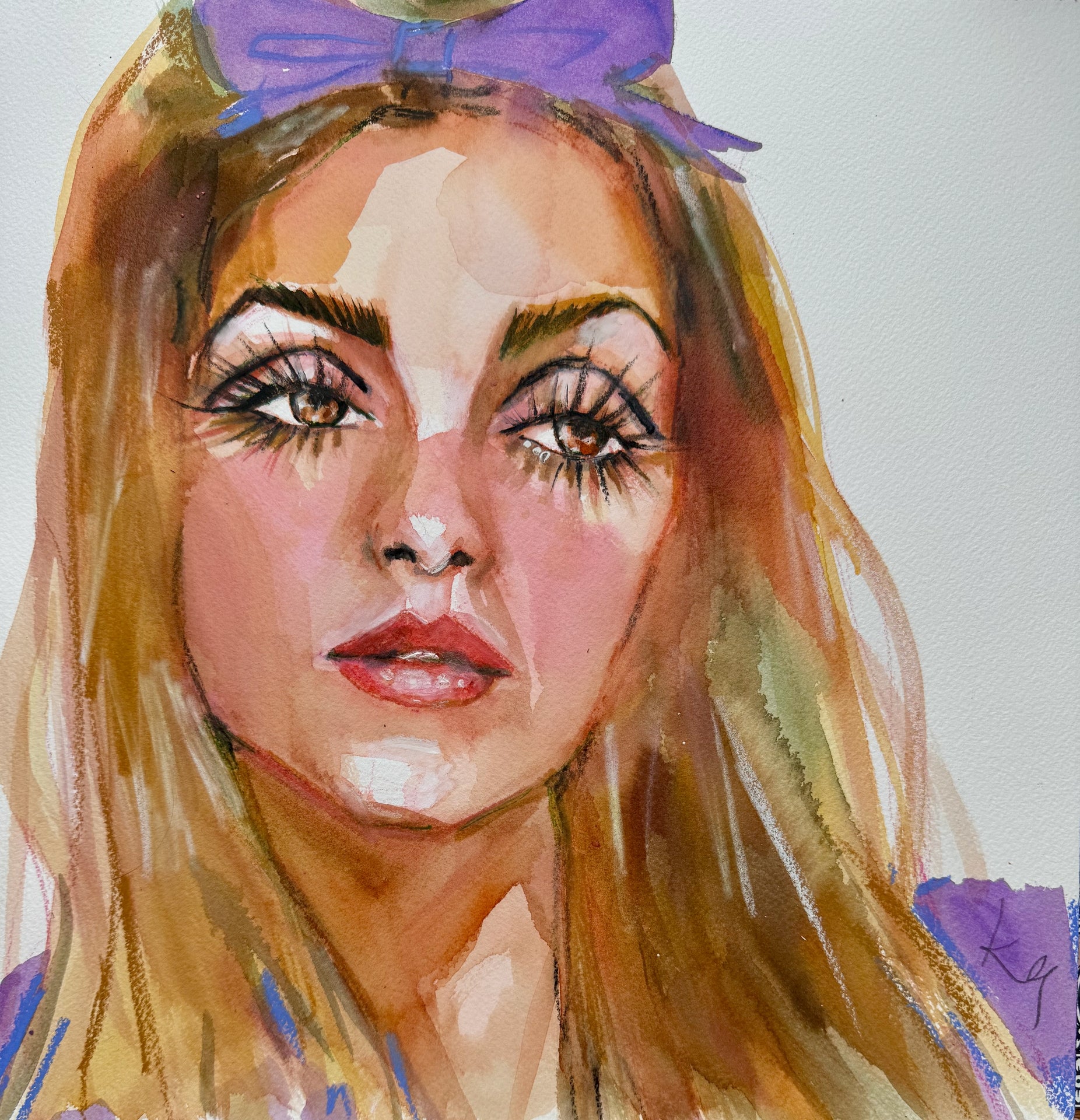 Sharon Tate Bow Print