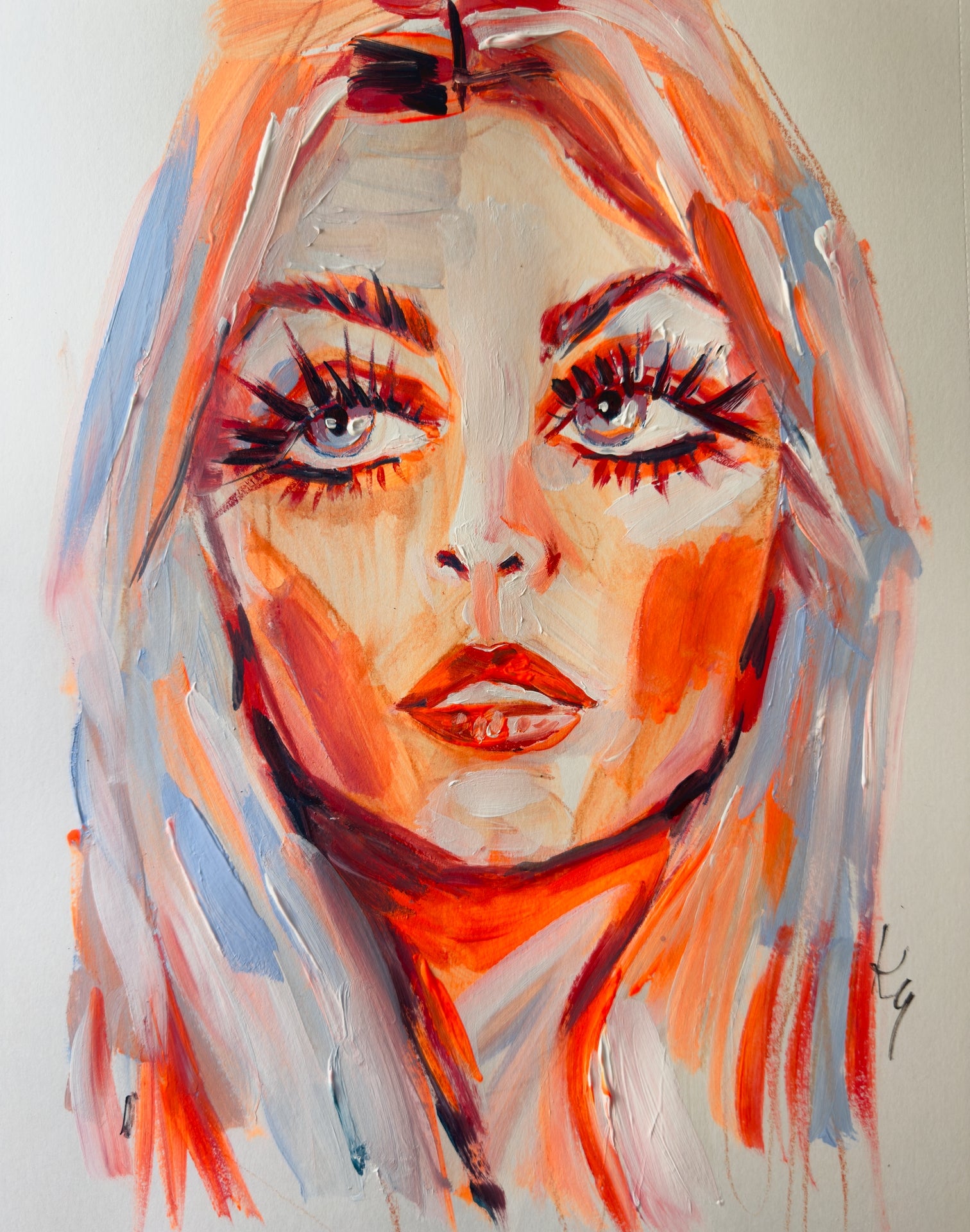 Orange and Blue Sharon Print