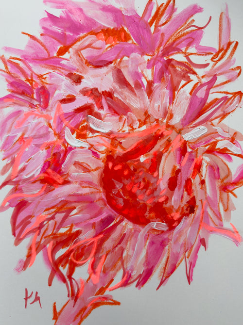 Pink Sunflowers Print
