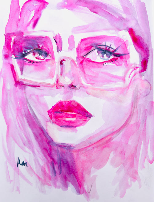 Hot Pink Gloss Print