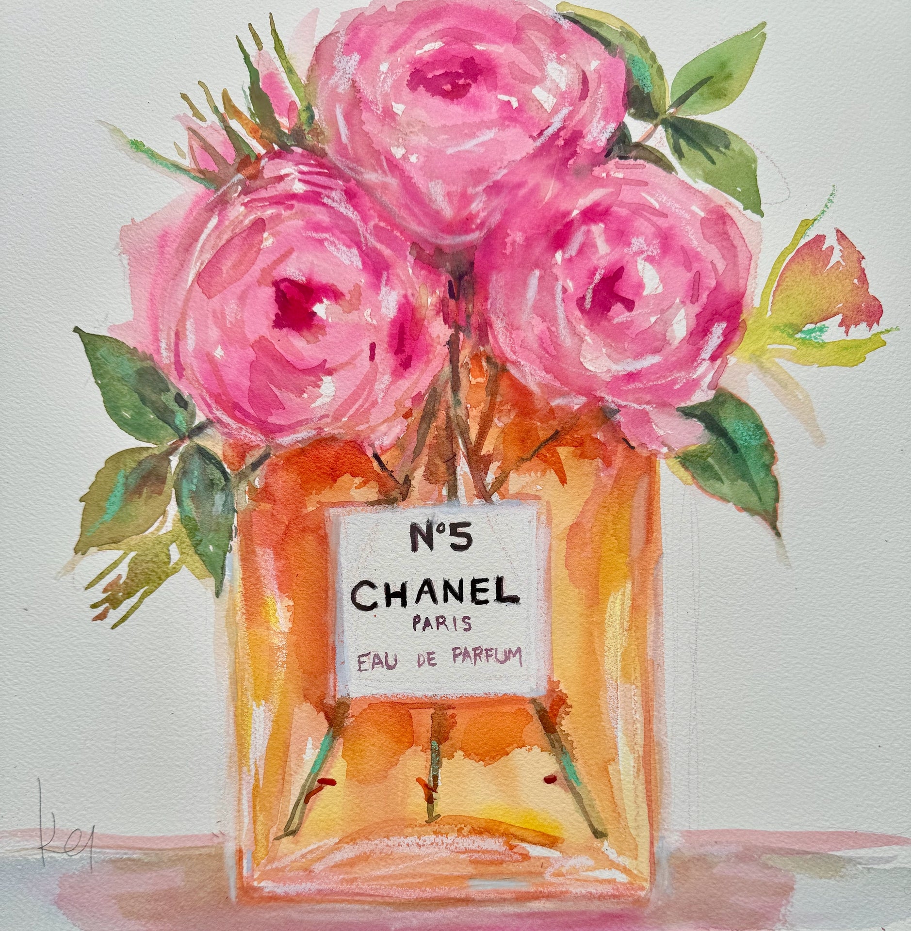 Chanel Rose Vase Print