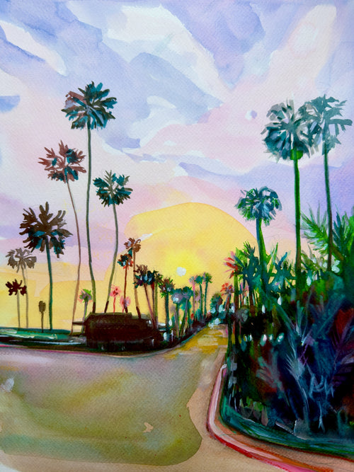 Beach Parking Lot Print