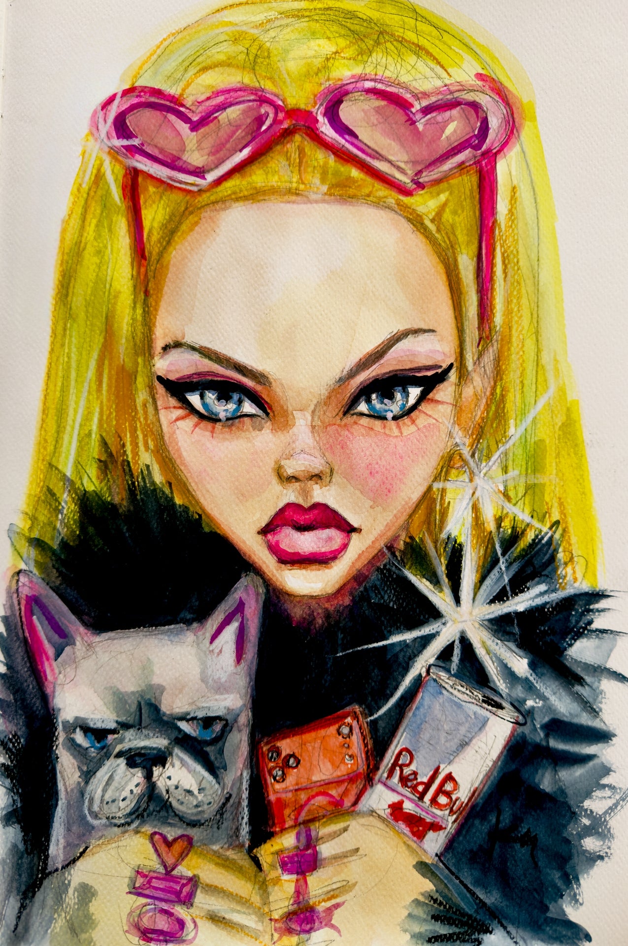 RedBull Barbie Print