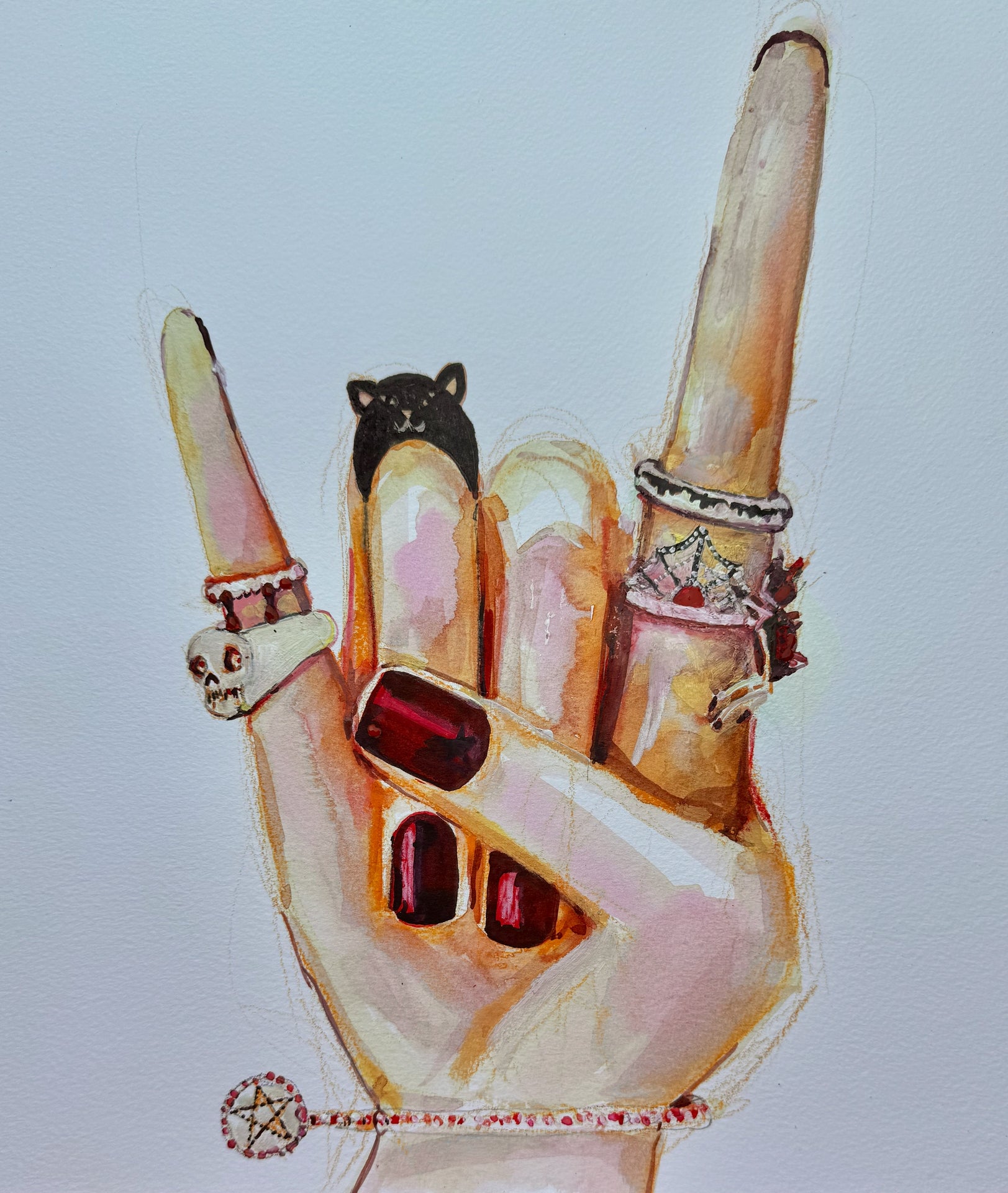 Spooky Rock On Print