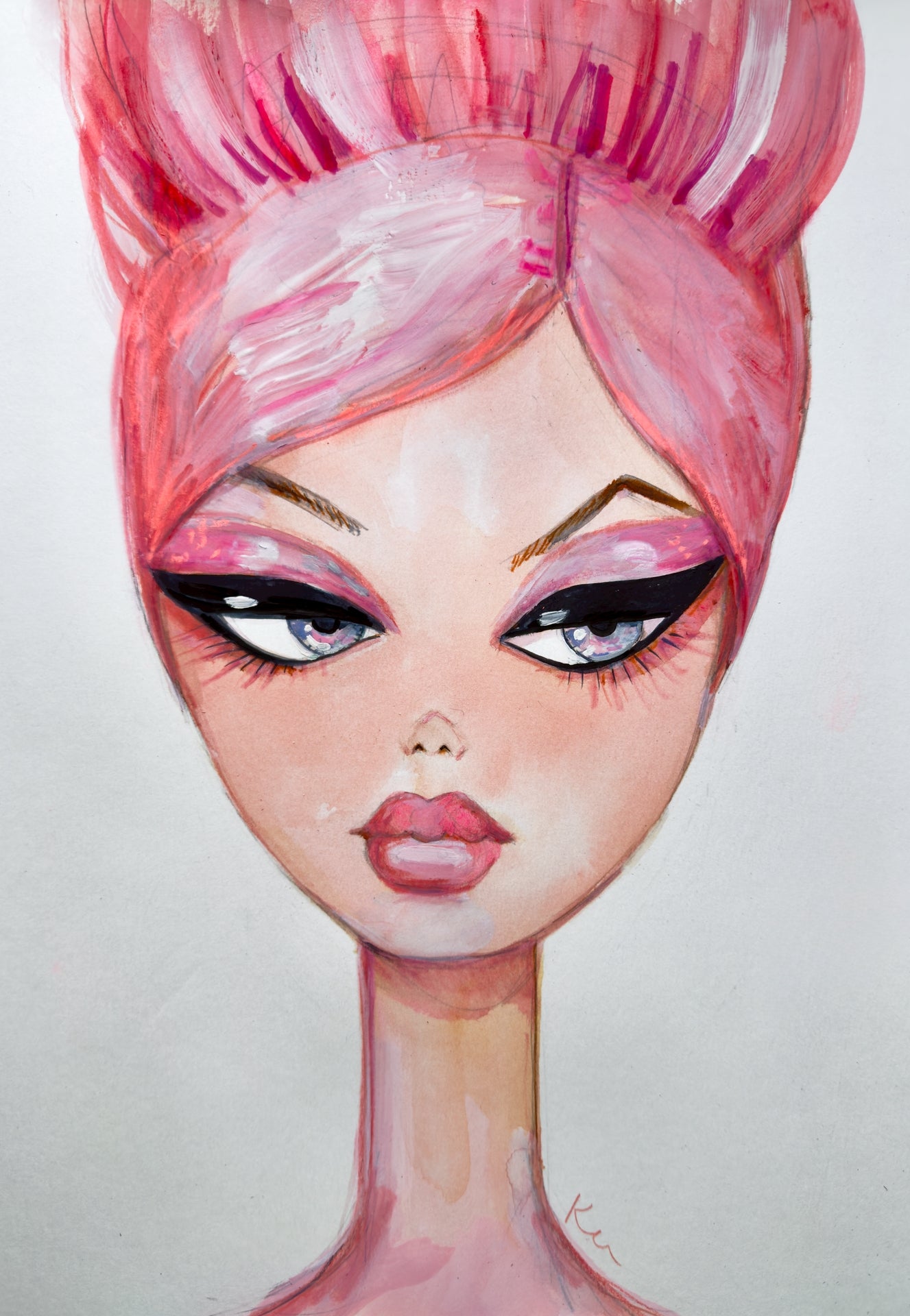 Pink Barbie Look Print