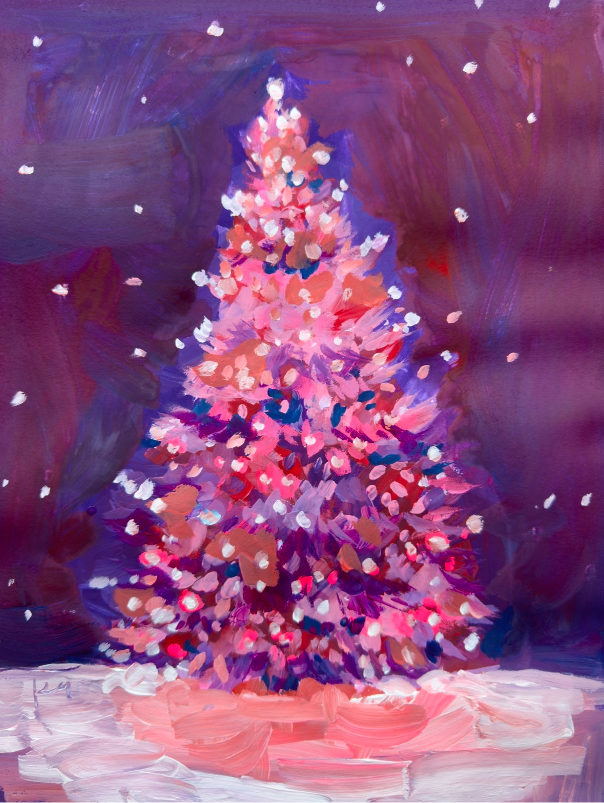 Pink Christmas tree original