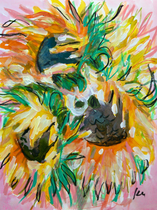 Three Sunflowers Print