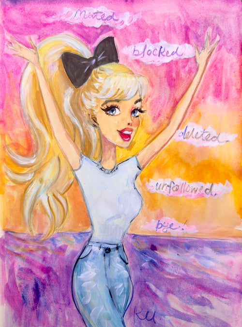 Unbothered Barbie Print