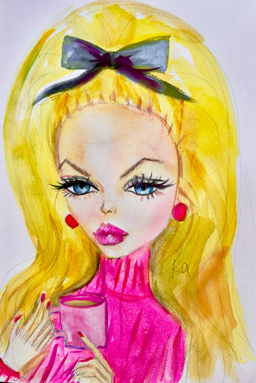 Coffee Barbie Print