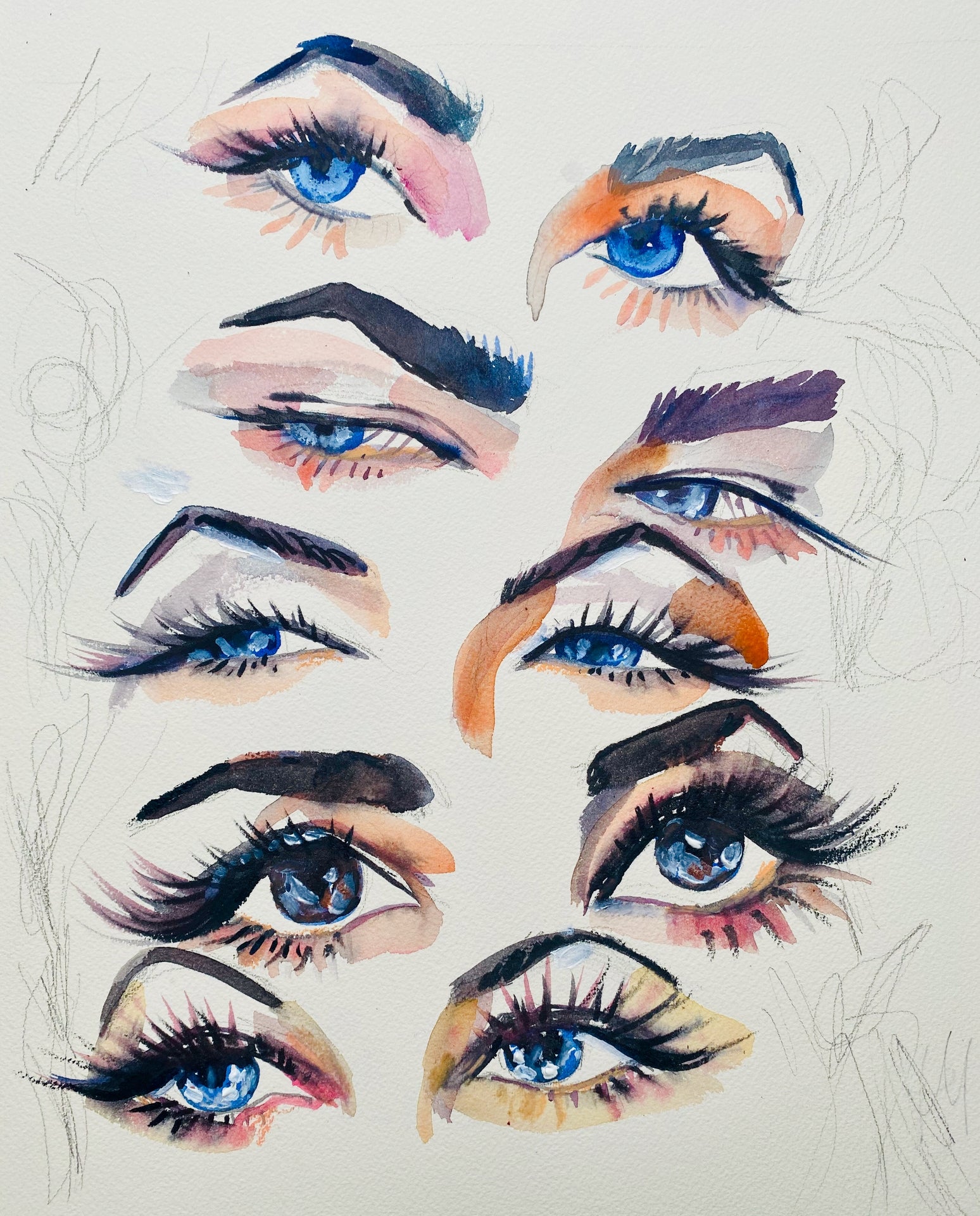 Old Hollywood Eyes Print