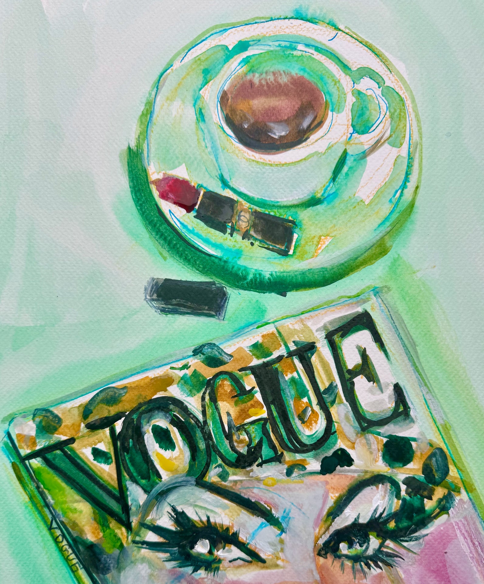 Green Vogue Print