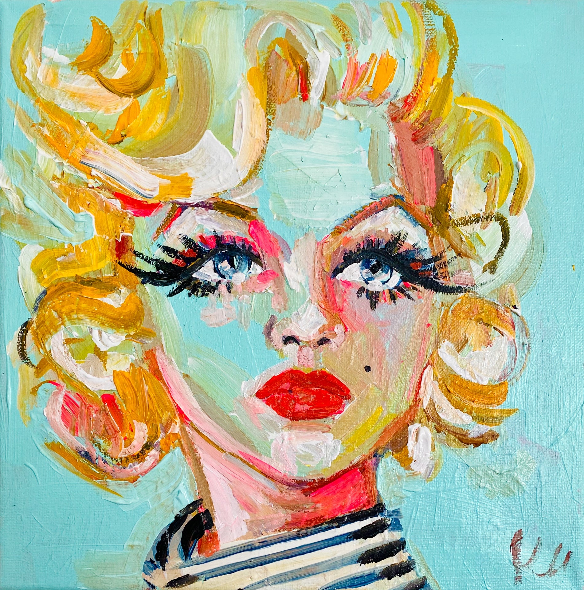 Pale Green Marilyn Print