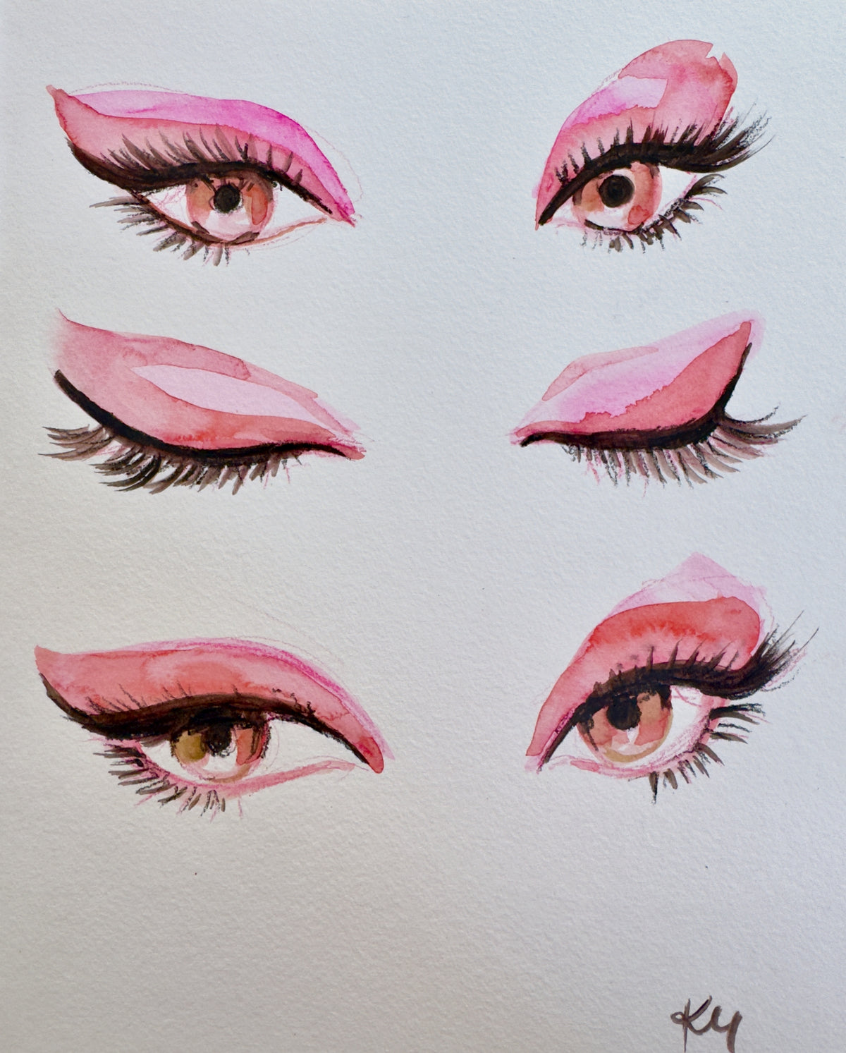 Eyes Pink Print