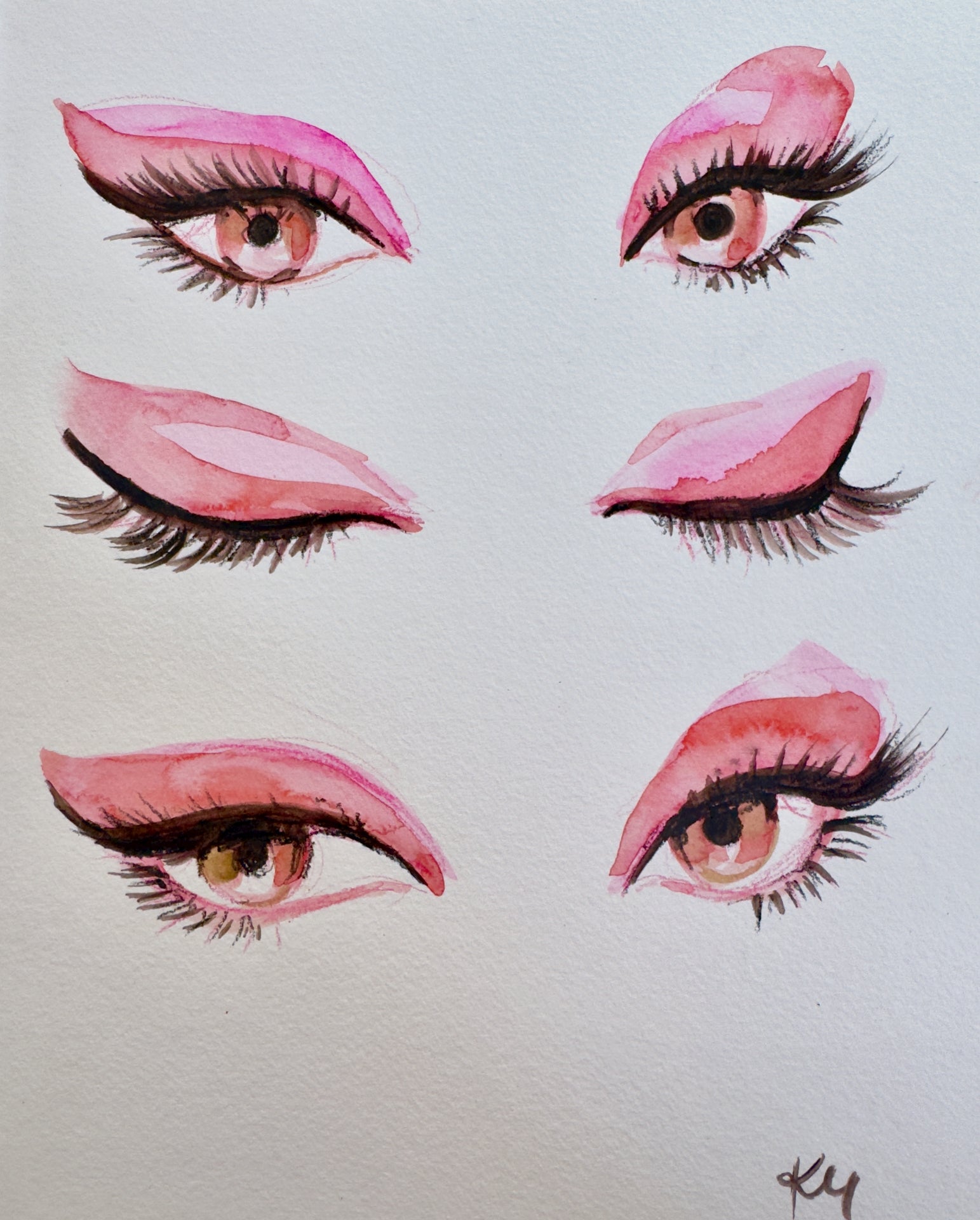 Eyes Pink Print