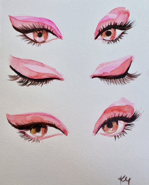 Eyes Pink Print