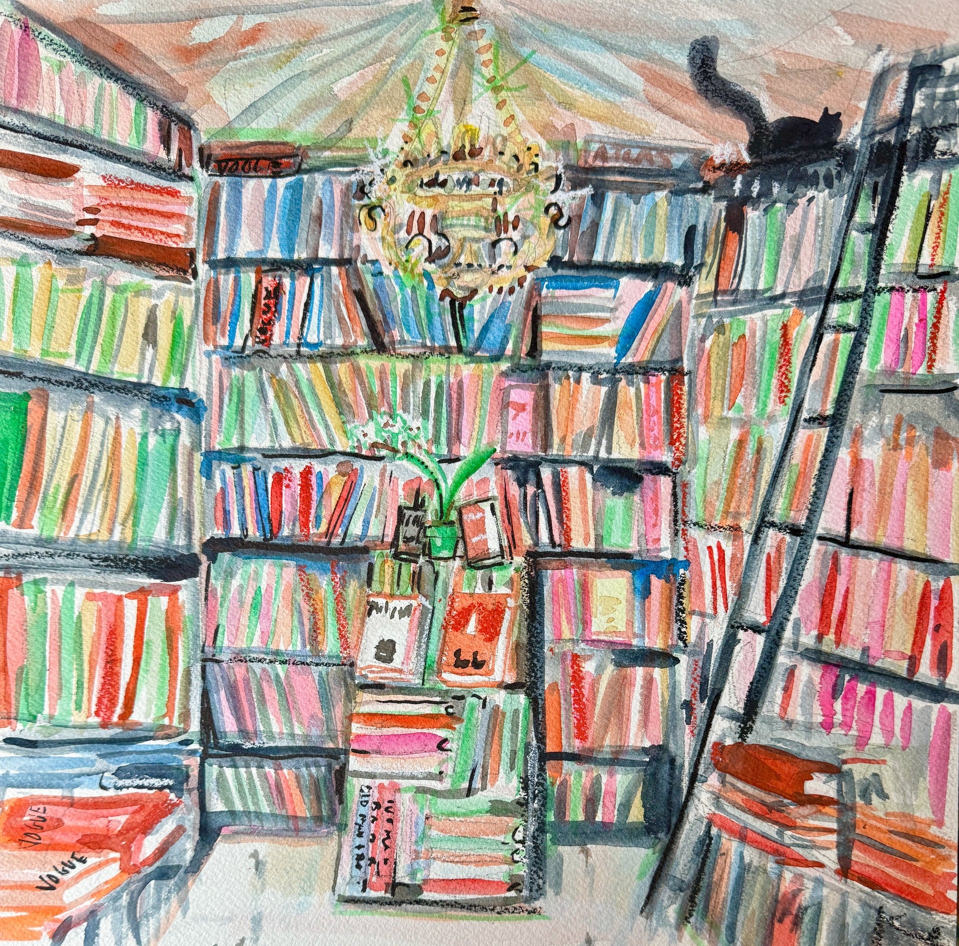 Busy Bookshop Print
