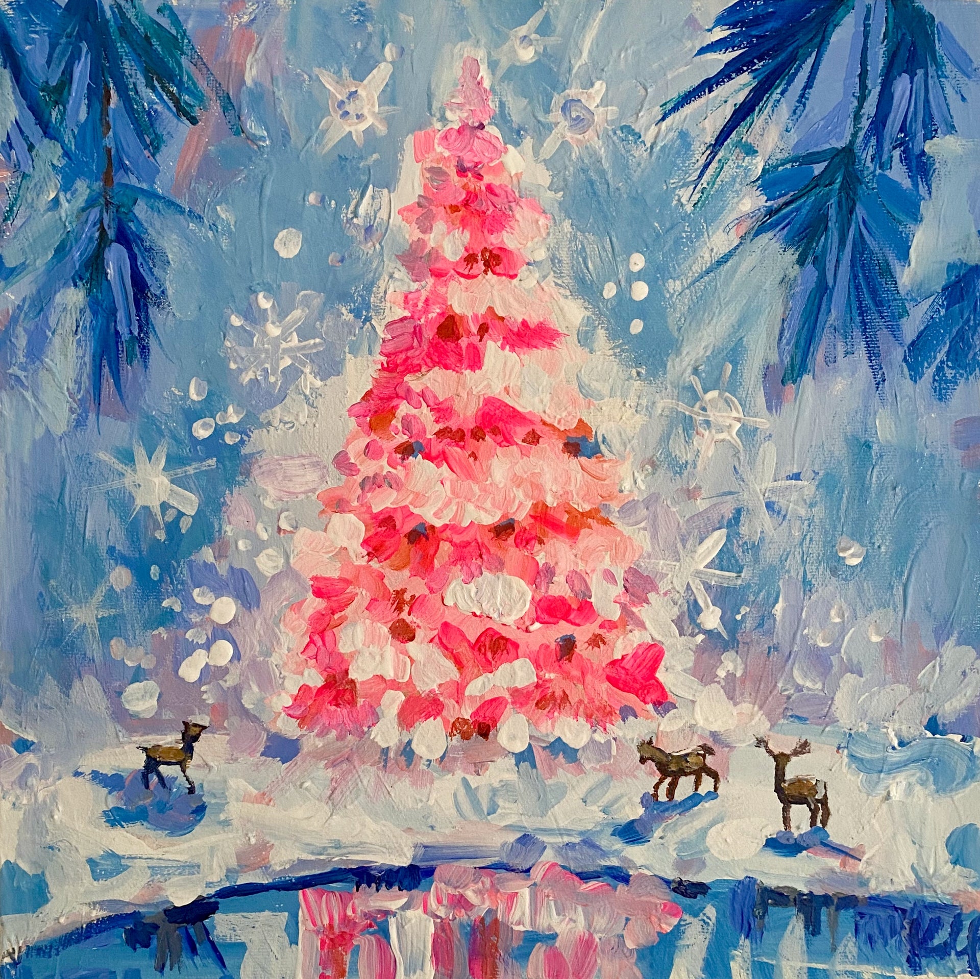 Pink Christmas Print