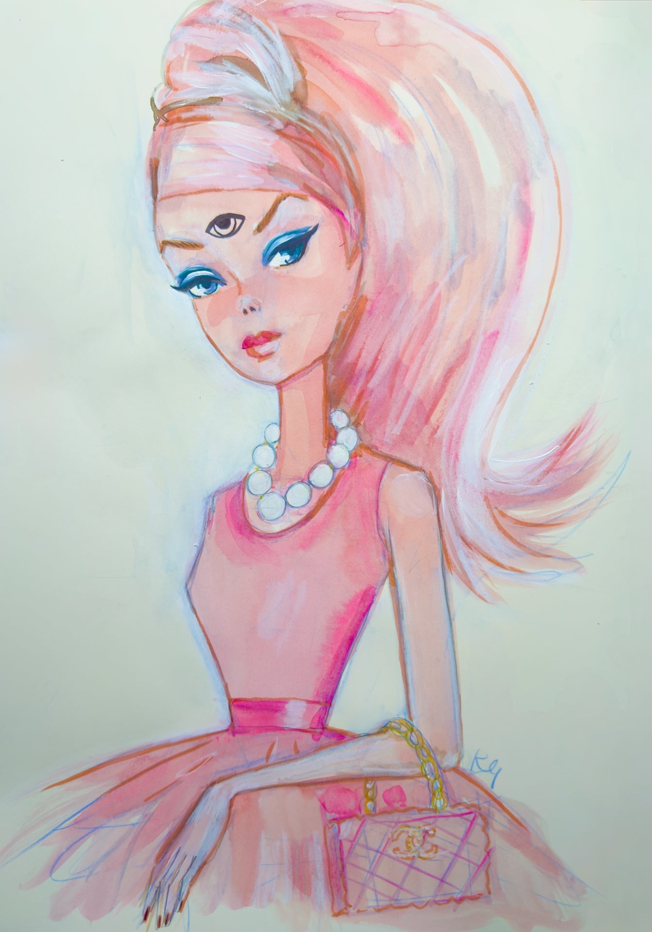 Third Eye Barbie Print