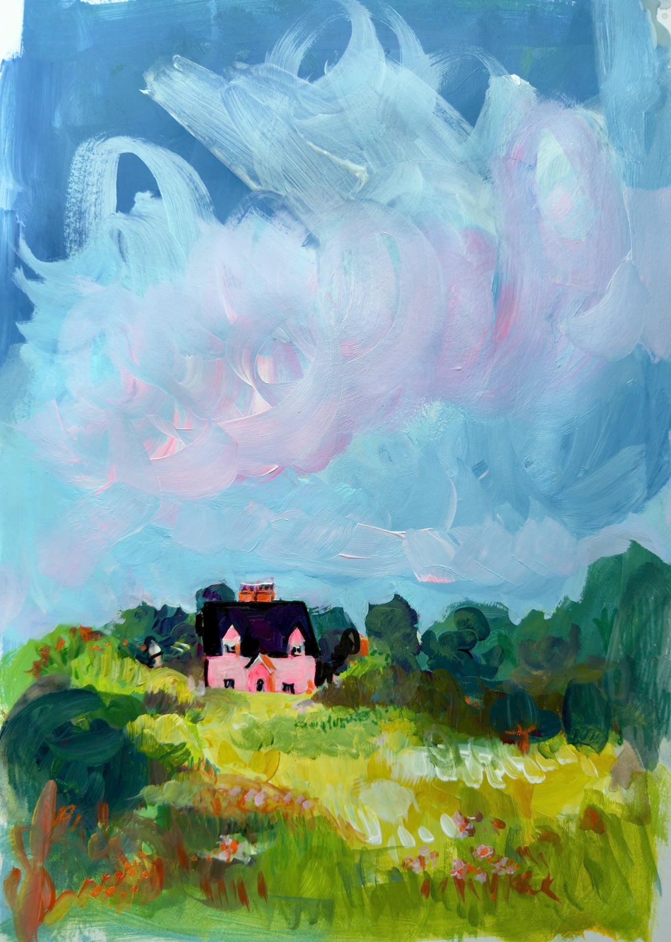 Pink House Print