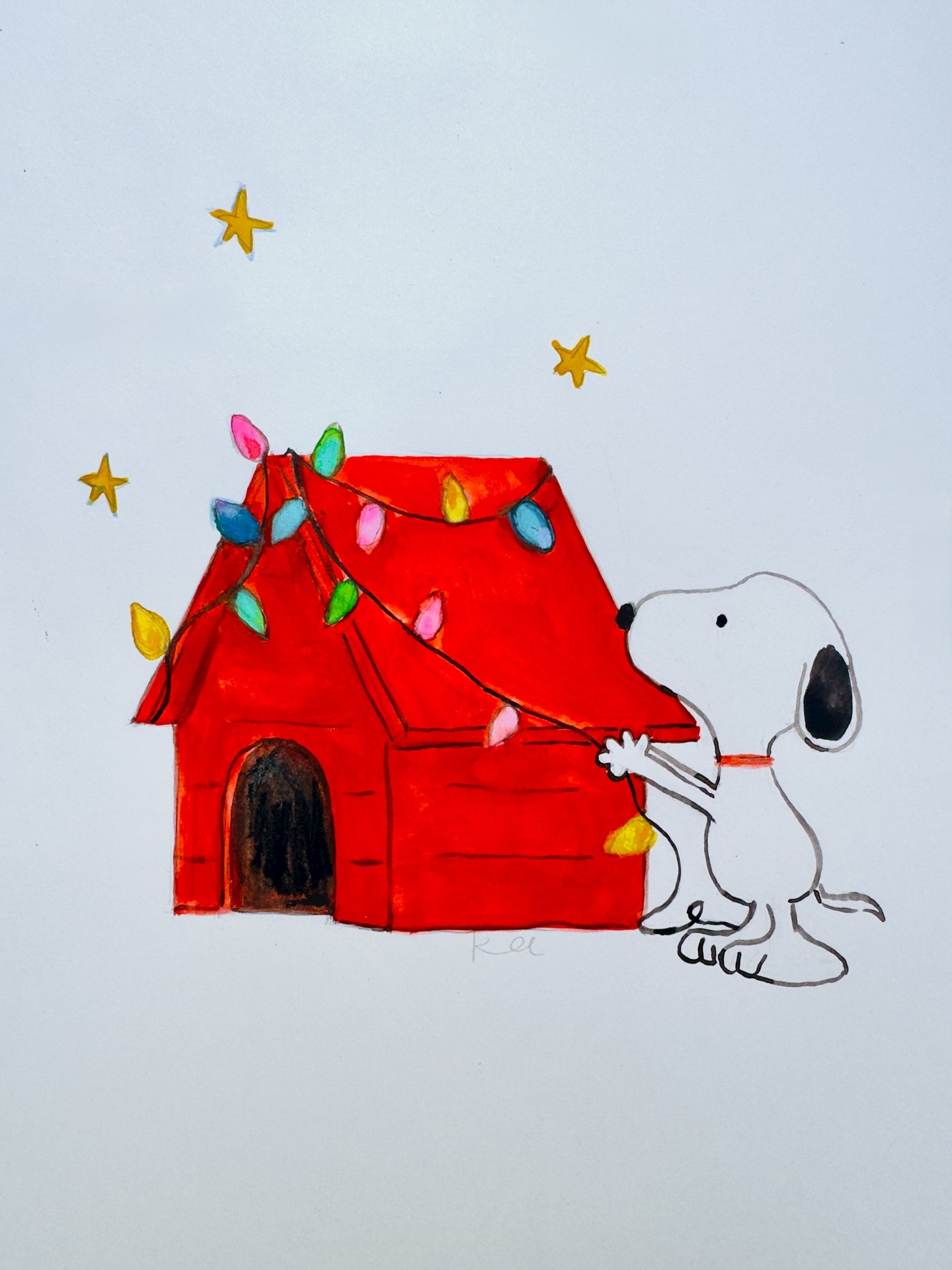 Holiday Snoopy Print