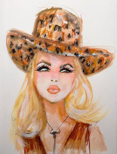 Leopard Cowboy Hat Print