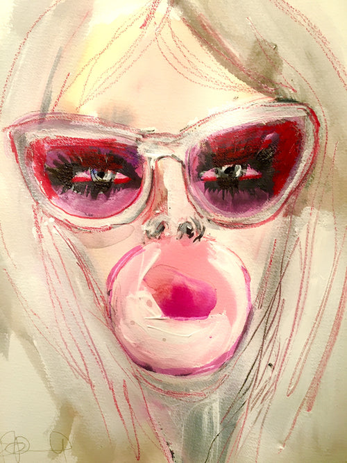 sunglasses and gum print